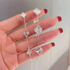 925 Sterling Silver Chain Four Leaf Clover Bracelet test