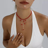 Gothic Beaded Tassel Necklace test