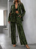 Lapel Collar Long Sleeve Blazer and Pants Set test