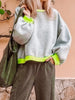 Contrast Trim Oversized Sweatshirt test