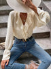 Elegant Ruffled Swiss Dot Blouse test
