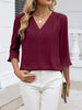 V-Neck 3/4 Sleeve Blouse test