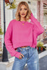 Round Neck Drop Shoulder Long Sleeve Sweater test