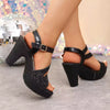 Peep Toe Block Heels Sandals test
