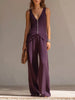Full Size Zipper Front Tank and Wide-Leg Pants Set Plus Size test