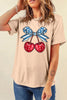 Cherry Graphic Round Neck Short Sleeve T-Shirt test