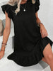 Plus Size Ruffle Hen Cap Sleeve Mini Dress test