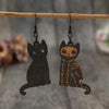 Alloy Hook Wooden Cat Earrings test