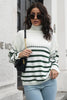 Striped Turtleneck Drop Shoulder Sweater test