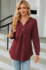 Decorative Button Drawstring Long Sleeve Hoodie test