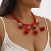 Cherry Beaded Charm Necklace test