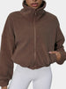 Drawstring Turtleneck Zip Up Long Sleeve Jacket test