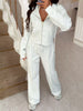 Zip-Up Hoodie and Wide Leg Pants Set