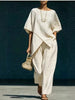 Full Size Asymmetric Top and Wide-Leg Pants Set Plus Size test