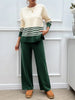 Devine Slit Striped Round Neck Top and Pants Sweater Set test