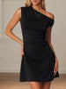One-Shoulder Ruched Bodycon Mini Dress test