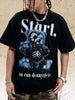 Men's Graphic Round Neck Oversized T-Shirt test