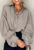 Button Down Collared Neck Long Sleeve Shirt test