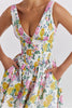 Floral V-Neck Sleeveless Midi Dress with Pockets test