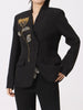 Flower Button Front Long Sleeve Blazer test
