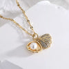 18K Gold-Plated Pearl Shell Necklace test