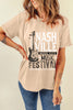 Letter Graphic Round Neck Short Sleeve T-Shirt test