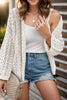 Openwork Open Front Dropped Shoulder Cardigan test
