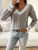V-Neck Contrast Trim Sweater test