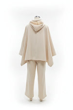 Women's Cape-Sleeve Hoodie & Wide-Leg Pants Resort Set