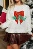 Merry Bow Graphic Drop Shoulder Loose Christmas Sweatshirt test