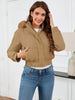 Pocketed Long Sleeve Cropped Hooded Winter Coat test