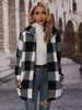 Plaid Collared Neck Coat with Pockets test