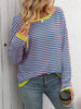 Mandy Striped Round Neck Long Sleeve Sweater test