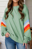 Contrast Round Neck Long Sleeve Sweatshirt test