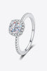 1 Carat Moissanite 925 Sterling Silver Halo Ring test