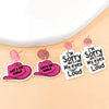 2 Pair Sequin Hat Dangle Earrings test