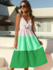 Color Block Tie-Front Midi Dress test