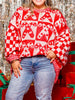 Candy Cane Contrast Round Neck Sweater test