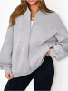 Full Size Casual Zip-Up Oversized Jacket Plus Size test