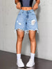 Distressed High Waist Denim Shorts test