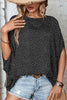 Perfee Printed Dolman Sleeve Round Neck Blouse test