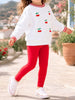 Children's Cherry Print Sweatshirt and Pants Two-Piece Set test