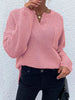 Notched Long Sleeve Sweater test