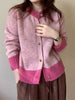 Color Block Button Up Cardigan test