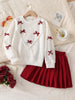 Children's Bow Long Sleeve Top and Skirt Set test