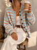 Striped Button-Down Knit Cardigan test