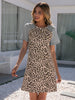 Ivy Lane Leopard Round Neck Short Sleeve Mini Dress test