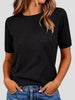Classic Crew Neck Short Sleeve Knit Top test