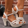 Open Toe Block Heels Sandals test