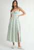 MABLE Floral Print Bustier Back Lace Up Midi Dress test